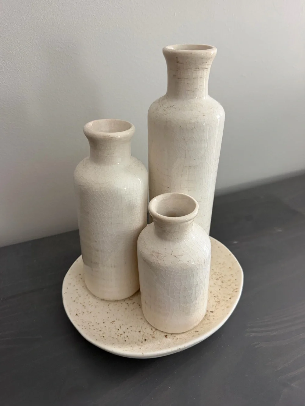 Neutral Ceramic Vase Trio